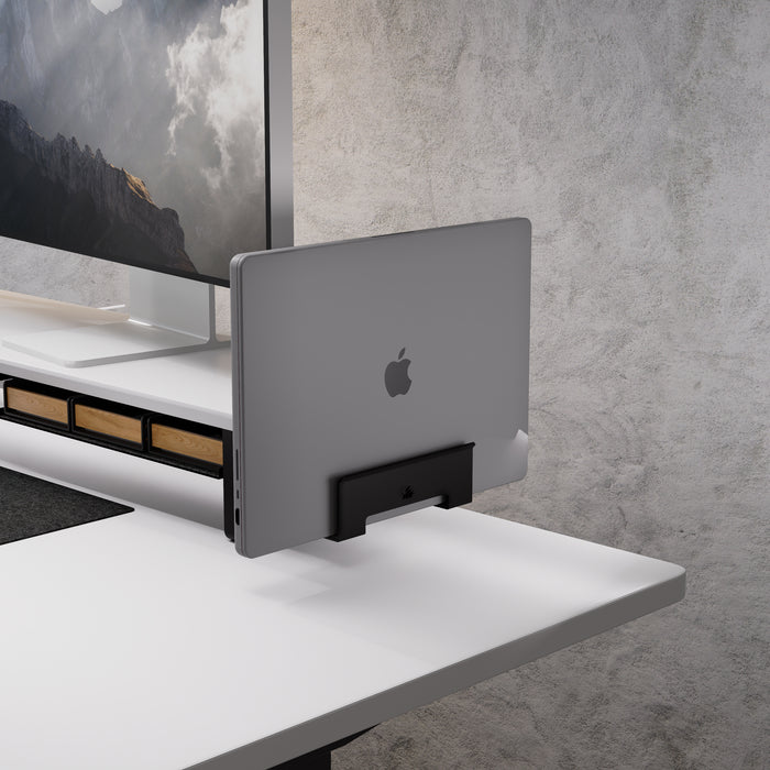 Hidden Under‑Desk Laptop Dock | Vertical Mount Laptop Holder for Clean Desk Setup