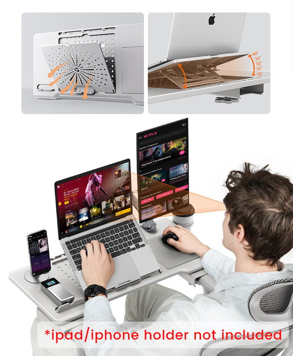 NEWTRAL Pro Laptop Table Adjustable Ergonomic with Detachable Legs Cup Holder