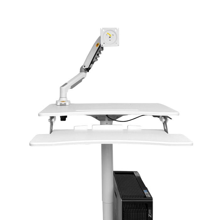 Mobile WHEELY Sit Stand Desk Folding 710mm FDS108
