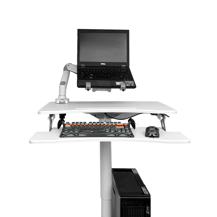 Mobile WHEELY Sit Stand Desk Folding 710mm FDS108