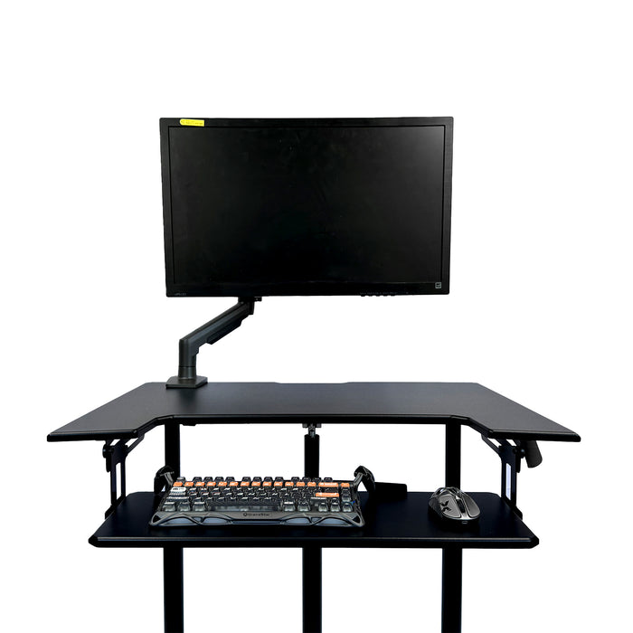 Mobile WHEELY Sit Stand Desk 899X564MM FDS301