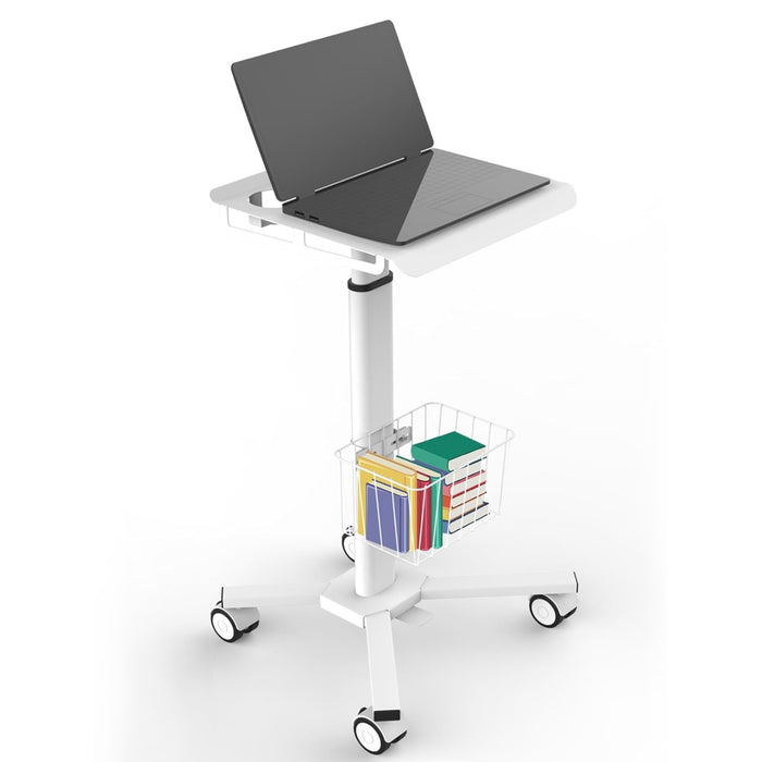 Adjustable Height Laptop Desk with Wheels Utility Medical Cart
