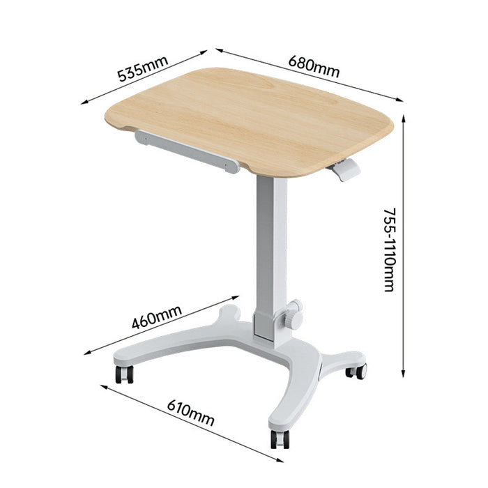 Mobile WHEELY Sit Stand DeskFoldable680X535MM Timber Look Desktop FA106lwoow