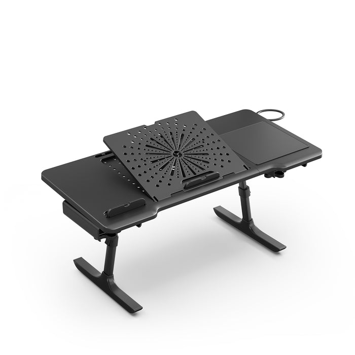 NEWTRAL Pro Laptop Table for Chair – Black | Adjustable Ergonomic Laptop Desk with Detachable Legs, Cup Holder & Monitor Mount