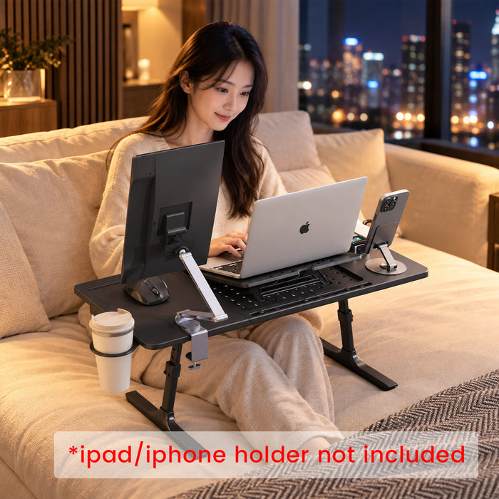 NEWTRAL Pro Laptop Table Adjustable Ergonomic with Detachable Legs Cup Holder