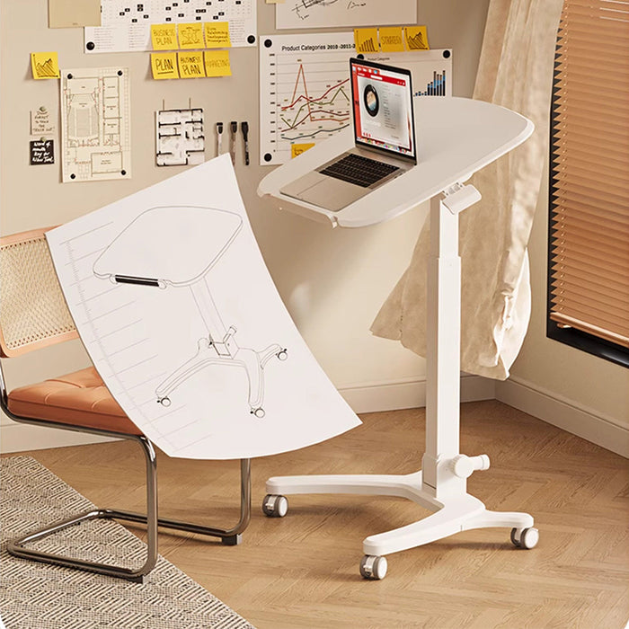 Mobile WHEELY Sit Stand DeskFoldable680X535MM Timber Look Desktop FA106lwoow
