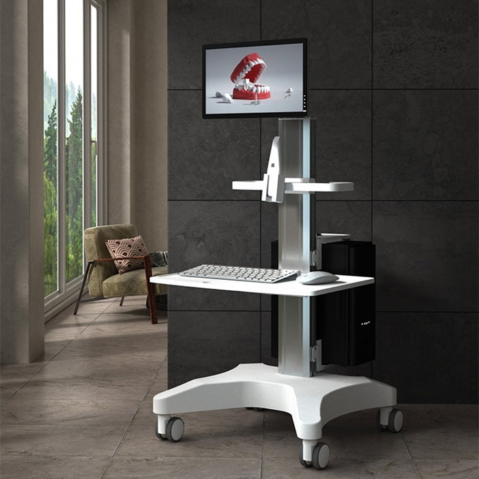 Clinic Mobile Computer Cpu Monitor Cart 1150mm