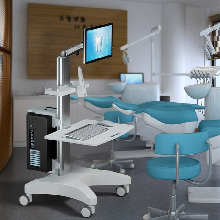 Clinic Mobile Computer Cpu Monitor Cart 1150mm