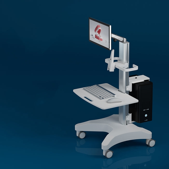 Clinic Mobile Computer Cpu Monitor Cart 1150mm