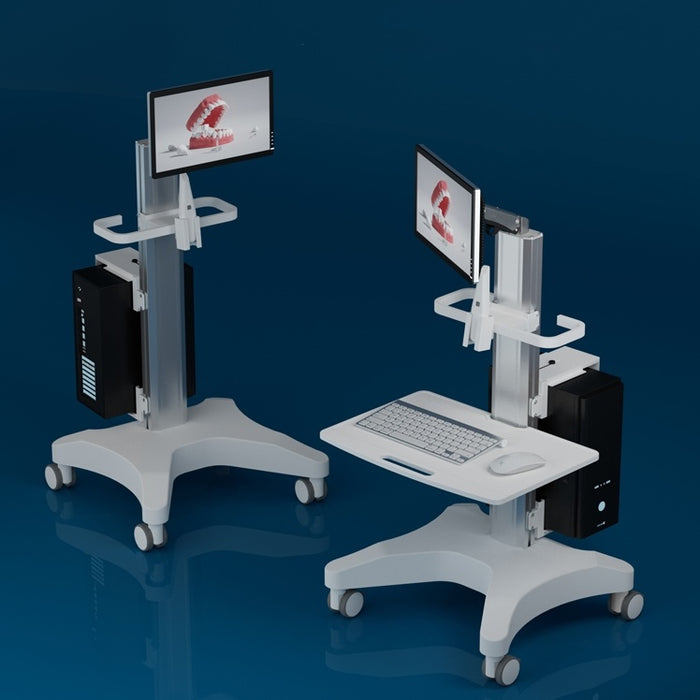 Clinic Mobile Computer Cpu Monitor Cart 1150mm