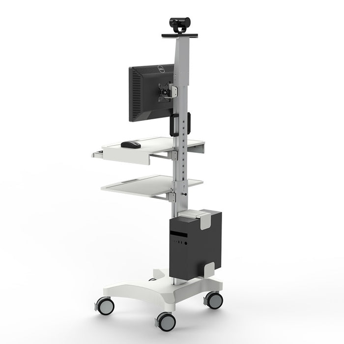 Clinic/Medical/Mobile Computer Station Cpu Monitor Cart 1655mm