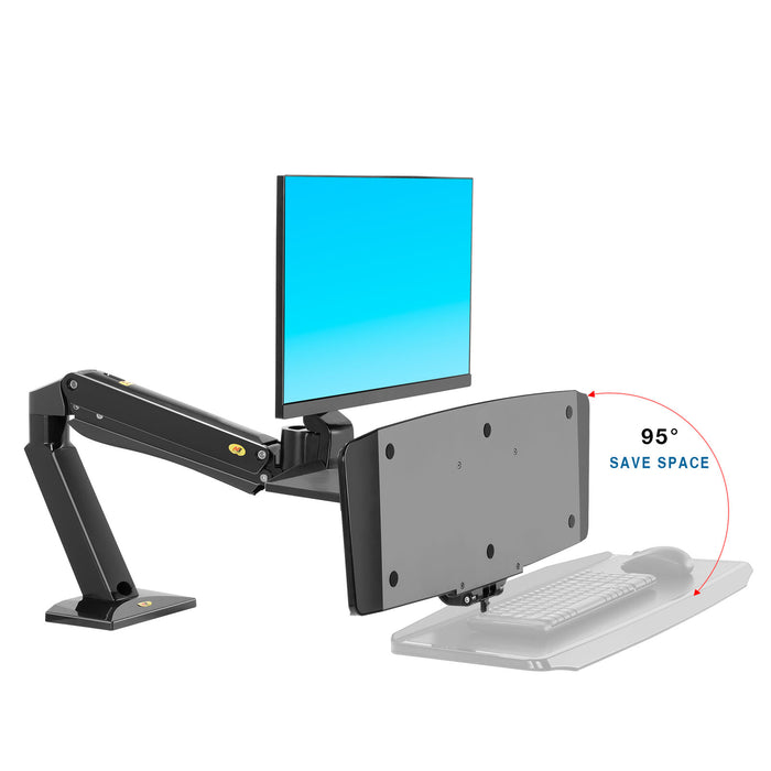 24"-35" FC55-B Sit Stand Desk Single Screen Mount