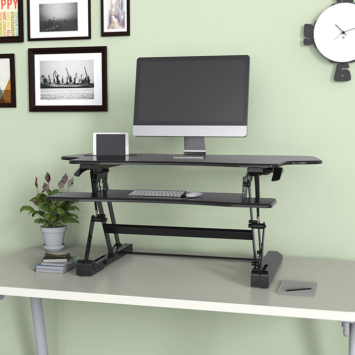 Sit Stand Desk Adjustable Riser Ergonomic Work Station 1200x590mm GLD07L