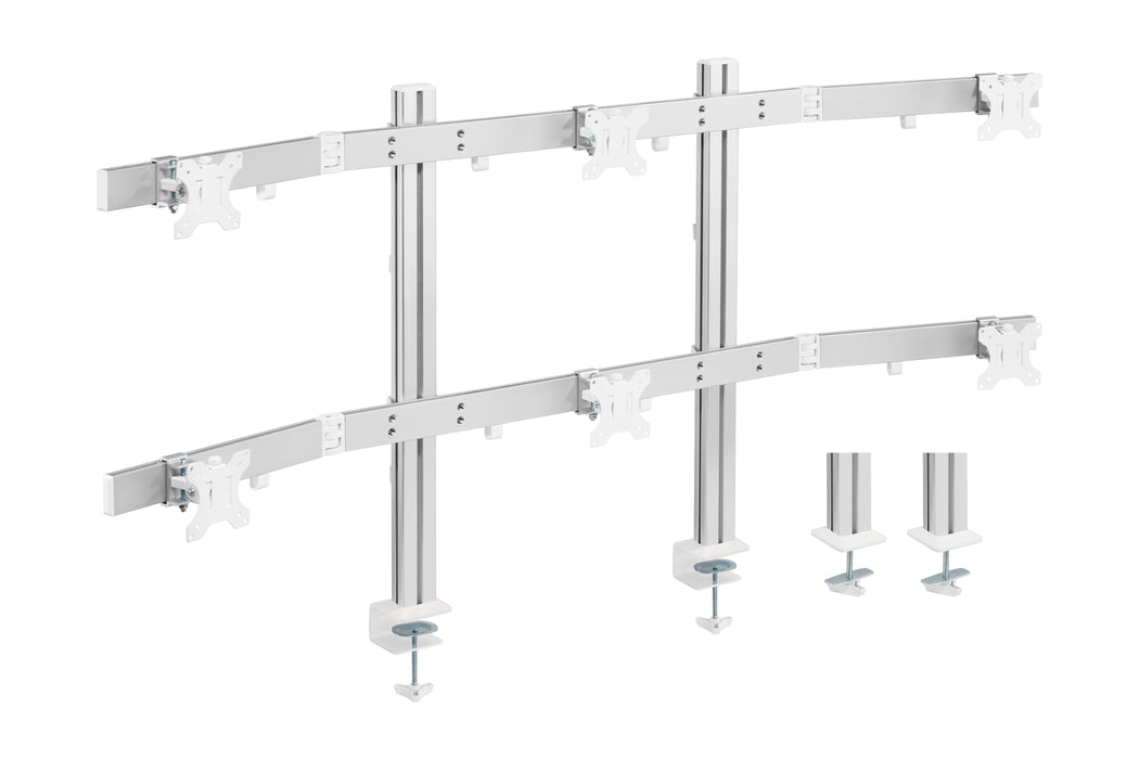 Mountech Multi Display Aluminum Monitor Arms Mount Heavy Duty Articulating 6 screens