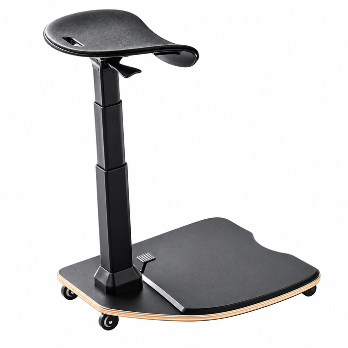 Ergonomic Standing Stool with Anti-Fatigue Mat & Wheels