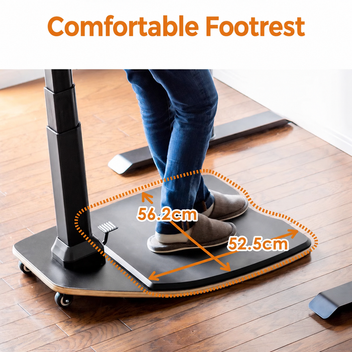 Ergonomic Standing Stool with Anti-Fatigue Mat & Wheels