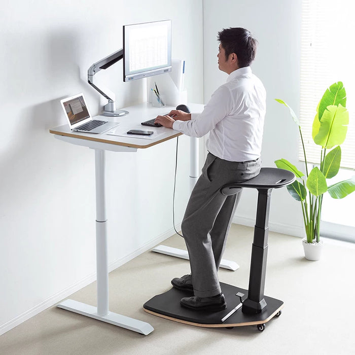 Ergonomic Standing Stool with Anti-Fatigue Mat & Wheels