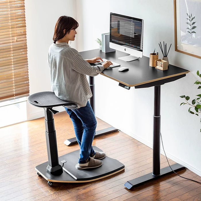 Ergonomic Standing Stool with Anti-Fatigue Mat & Wheels