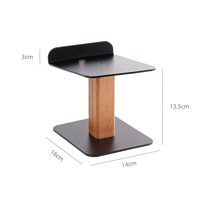 Desktop Speaker Stand, Wood & Carbon Steel Speaker Riser-Gku Plymodel Cockpit