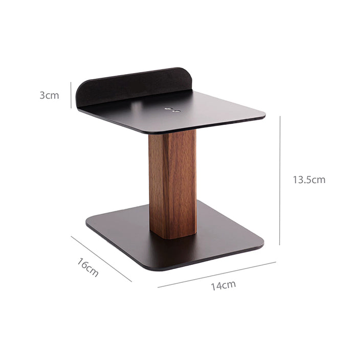 Desktop Speaker Stand, Wood & Carbon Steel Speaker Riser-Gku Plymodel Cockpit