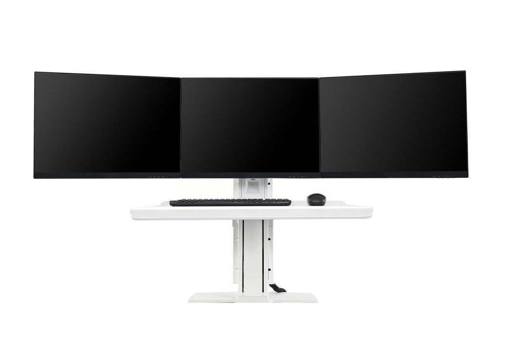 st35-3A Work station Standing TRIPLE Monior Mount Screen Sit Stand 19-24" up to 11kg